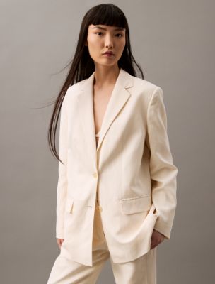 Linen Blend Blazer Calvin Klein