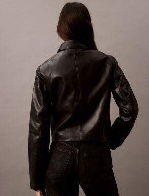 Faux Leather Zip Biker Jacket | Calvin Klein® USA Faux Leather Zip Biker Jacket | Calvin Klein® USA