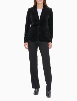 calvin klein velvet jacket womens