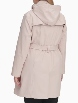 calvin klein soft shell trench coat