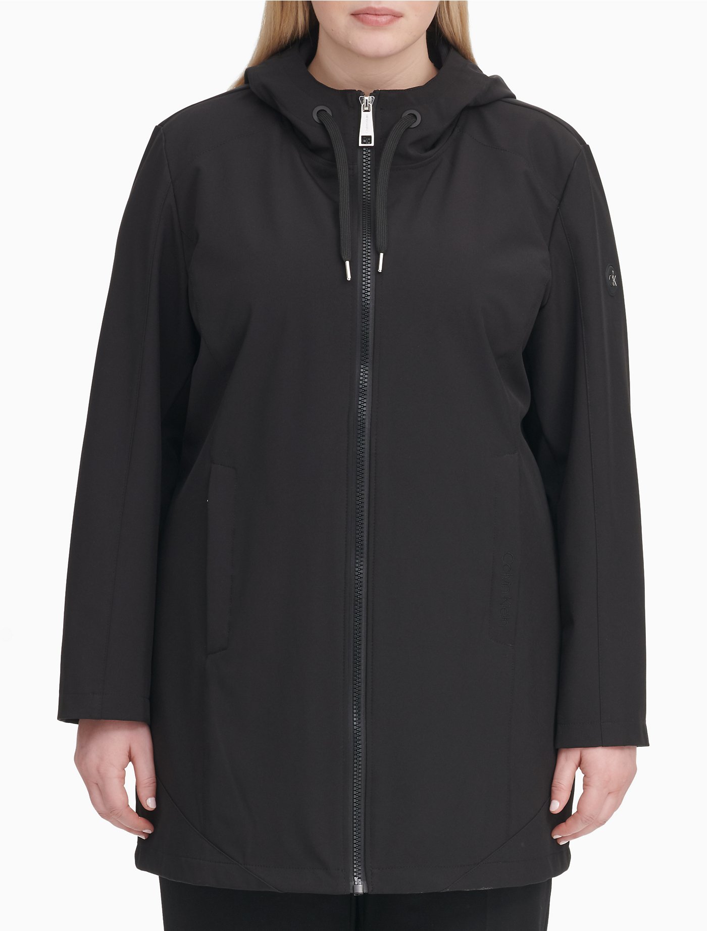 Plus Size Soft Shell Hooded Calvin Klein