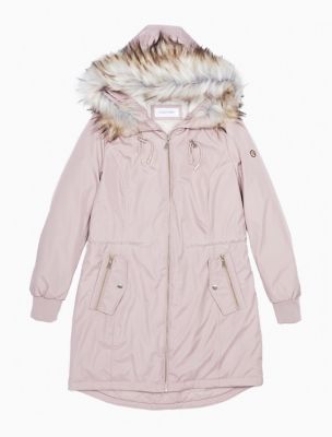 calvin klein anorak hooded coat