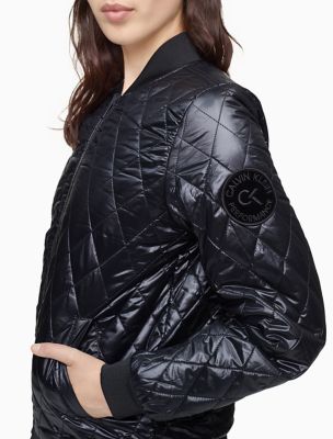 calvin klein quilted bomber jacket