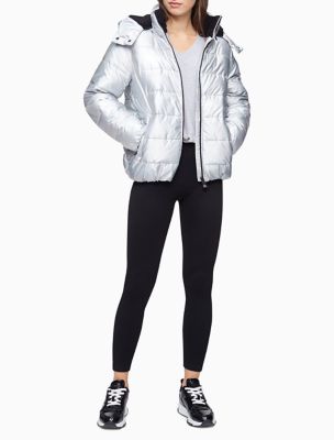 calvin klein multi logo puffer