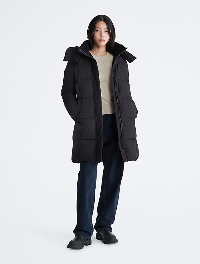 Notch Collar Single Breasted Overcoat | Calvin Klein® Canada