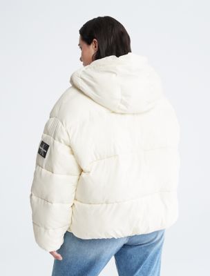 Boxy Hooded Puffer Jacket, Calvin Klein in 2023