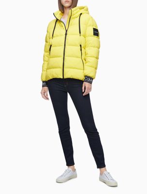 calvin klein blue puffer jacket