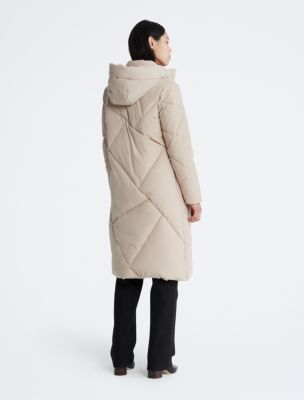 Calvin klein maxi down on sale coat