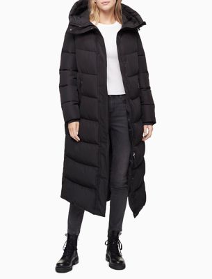 calvin klein jeans long line padded jacket