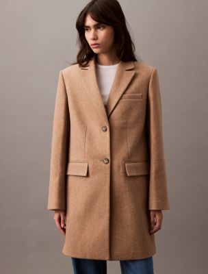 Tailored Single Breasted Coat Calvin Klein