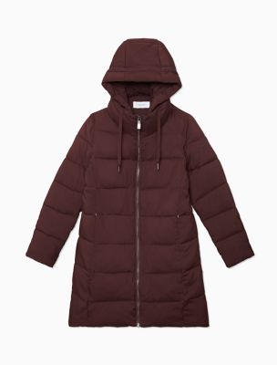 calvin klein quilted jacket with removable hood