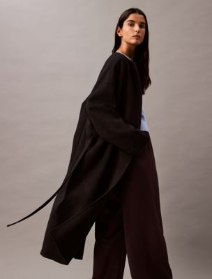 Cashmere Wool Blend Wrap Coat | Calvin Klein Cashmere Wool Blend Wrap Coat | Calvin Klein