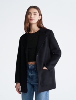 Wool blend 2024 short coat