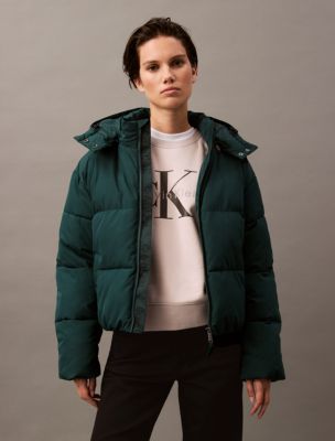 Calvin klein green puffer jacket online