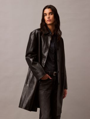 Leather car coat online