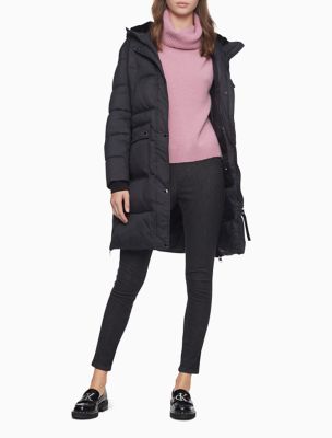 calvin klein hooded puffer jacket