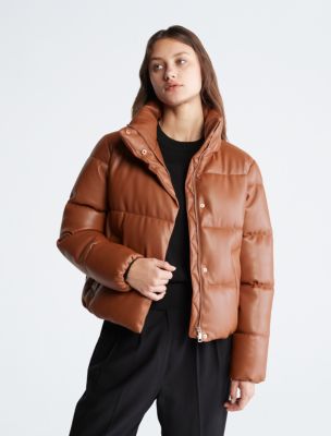 Calvin klein full zip puffer coat on sale