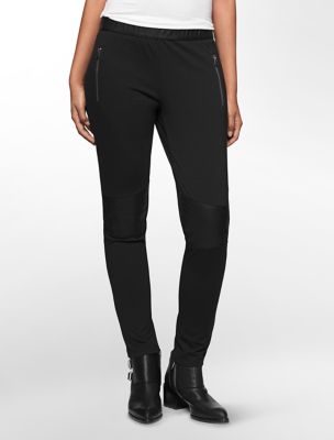 calvin klein leather leggings