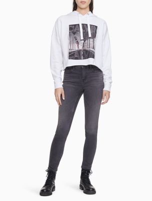 grey mid rise jeans