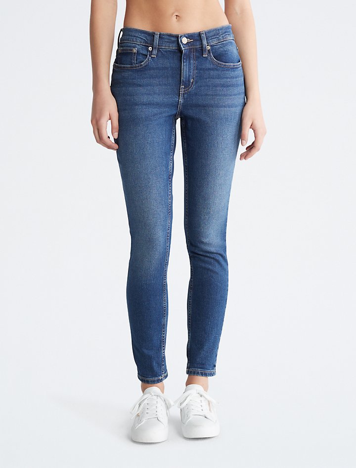 erger maken Vlekkeloos Vegen Skinny Mid Rise Antique Indigo Jeans | Calvin Klein