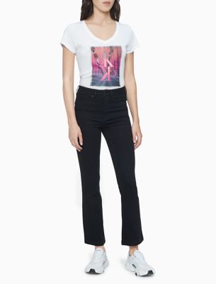 high rise black bootcut jeans