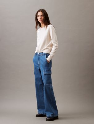 Buy Men's Buzzer Sky Blue Cargo Baggy Jeans Online