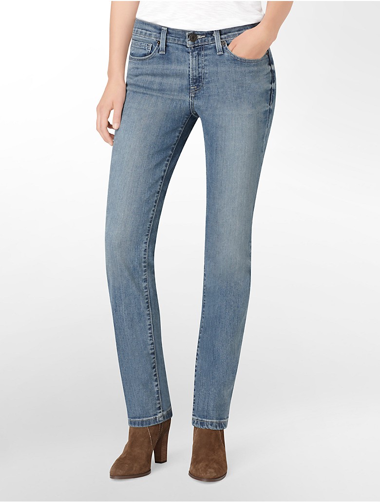 calvin klein womens straight-leg lakeside wash jeans | eBay