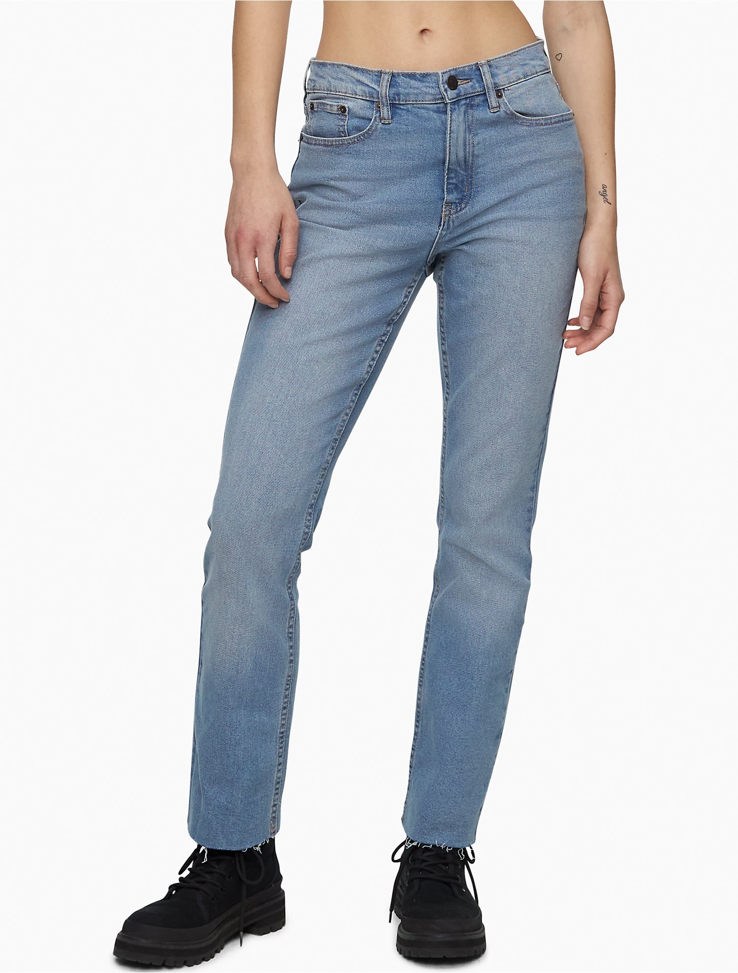 Bootcut High Rise Light Wash Ankle Jeans | Calvin Klein® Canada