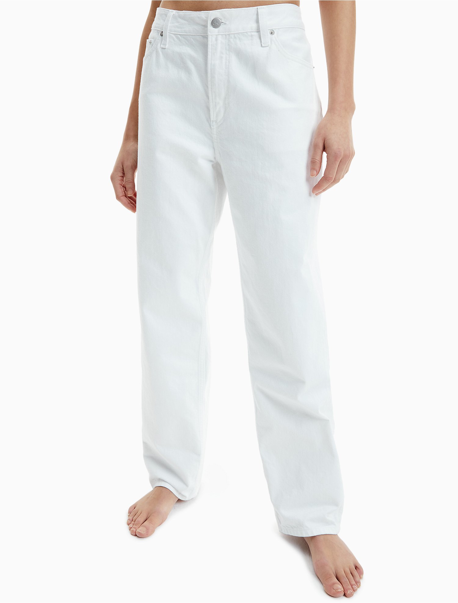 90's White Denim Straight Jeans | Calvin Klein® USA