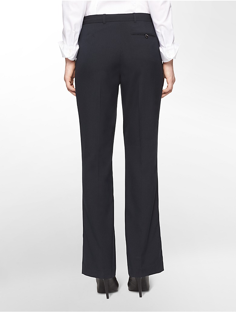 calvin klein womens straight fit navy pinstripe suit pants | eBay