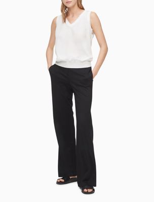 wide leg ponte pants