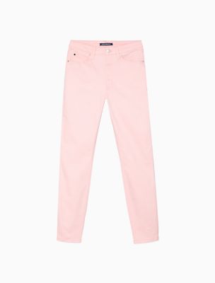 Stretch Twill High Rise 5-Pocket Ankle Jeans | Calvin Klein