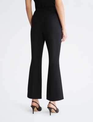 Compact Stretch High Waist Wide Leg Pants