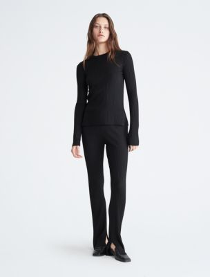 Sateen Rib Pants | Calvin Klein® USA