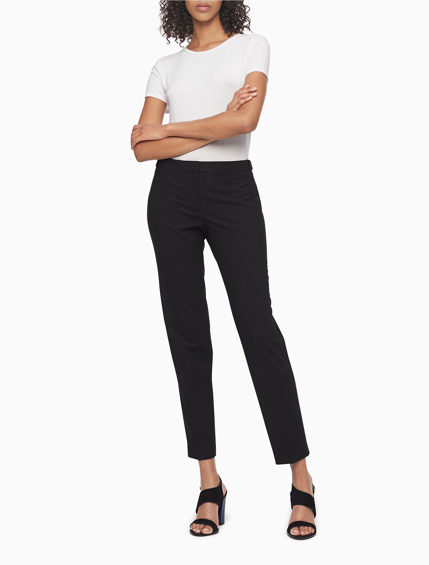 Straight Fit Highline Black Pants | Calvin Klein® Canada