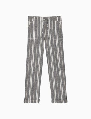 striped drawstring pants