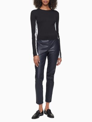 calvin klein leather pants