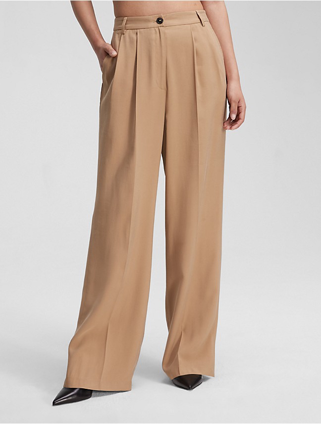 Womens Pants Sets Cool Silk Lightweight Plus Size Short Sleeve Crewneck Top  & Wide Leg Trousers Flowy Suits S-5XL, Beige, X-Large : :  Clothing, Shoes & Accessories