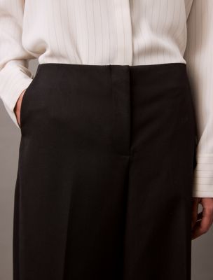 Thumbnail of Crepe Wide Leg Trousers, Black Beauty