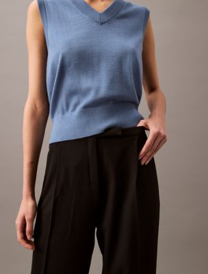 Soft Crepe Pleated Trouser | Calvin Klein