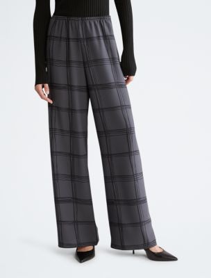 Check Wide Leg Pants | Calvin Klein® Canada