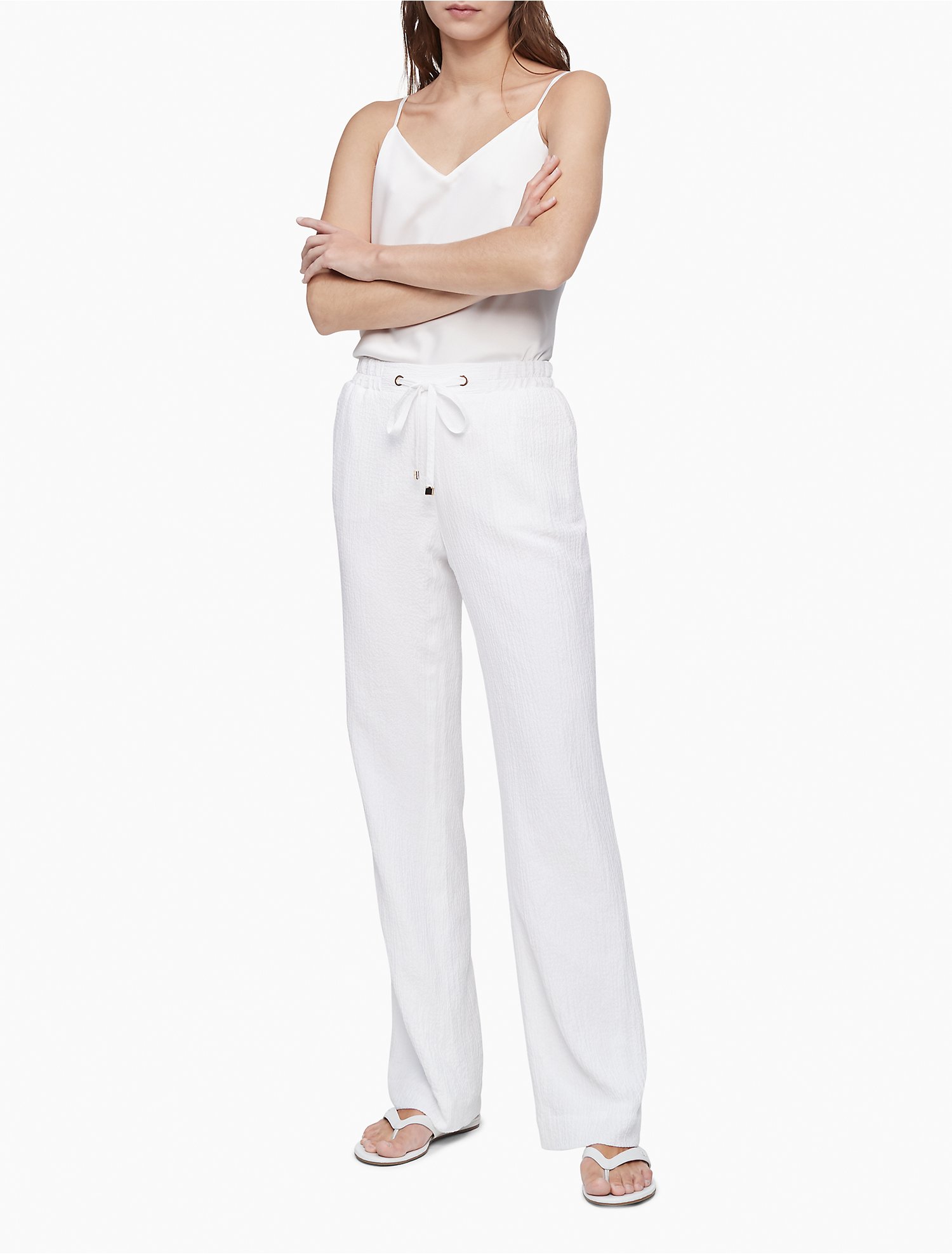 Crepe Drawstring Pants | Calvin Klein® USA