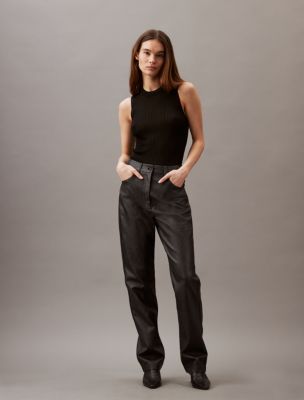 Faux Leather High Rise Pants