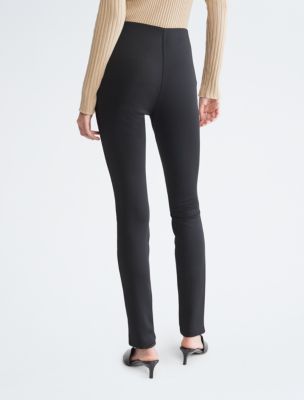 Calvin Klein Performance Charcoal Gray Mesh Panel Crop Leggings