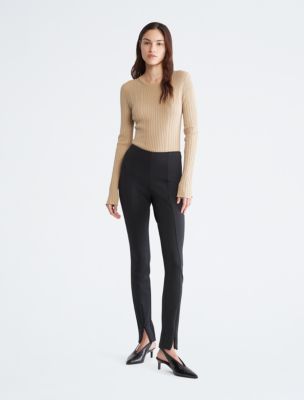 Calvin Klein TECHNICAL SPLIT - Leggings - Trousers - black
