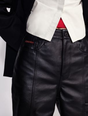 Leather Wide Leg Cargo Pants Calvin Klein® Canada