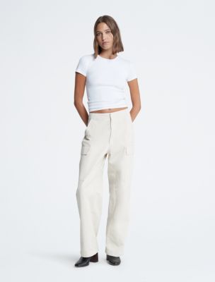 Calvin Klein Women's 12” Relaxed Fit Rollover Waistband Cargo