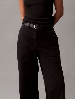 CALVIN KLEIN Womens Black Stretch Pocketed Pull-on Mid-rise Wear To Work  Straight leg Pants Plus 1X