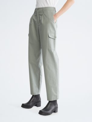 Black men's cargo skinny washed cargo pant - CALVIN KLEIN JEANS