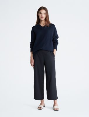 Modern Commute Wide Leg Cropped Pants